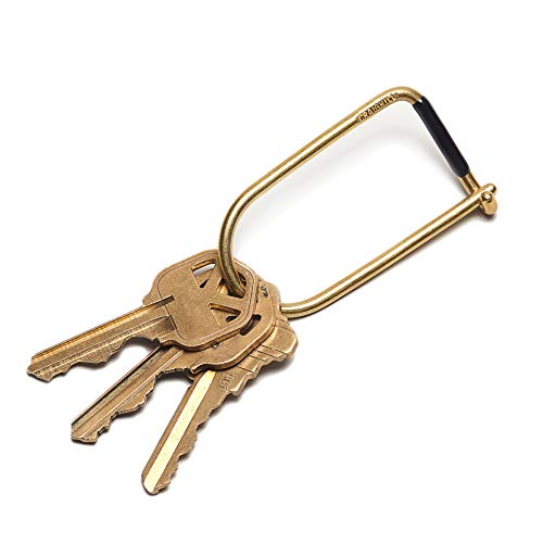 Craighill Wilson Brass Keyring - 2” Carabiner Keychain Clip, Minimalist
