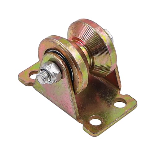 Hsthe Sea 2er-Pack Edelstahl-Riemenscheibenblock, V-Nut-Hochleistungs-Starrrolle, Stummlager-Gleitrollen-Schienenrad für Rolltore, Eisentore, Schienentore, Industriemaschinen