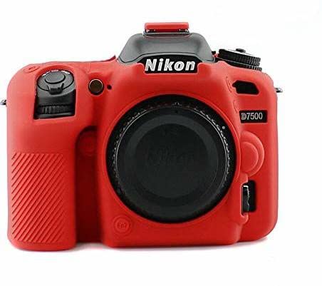 Silicon Cover Protective Camera case Cover Compatible for Nikon D7500(Camera Case)- Red