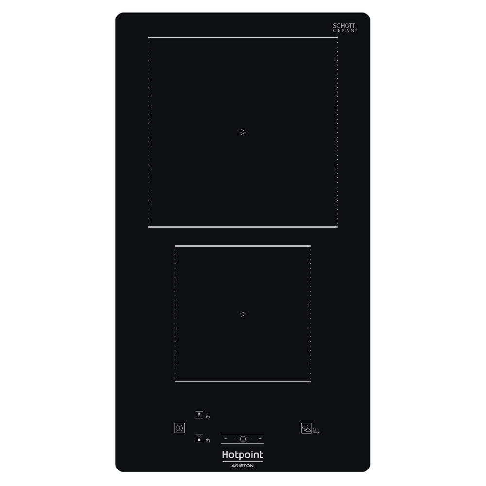 Hotpoint Ariston HQ 0930S NE - Piano Cottura Induzione Elettrico - Piastra Induzione 2 Fuochi - 10 livelli di potenza - Larghezza 28,4cm, Profondità 51,0cm, Altezza 5,4cm