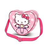 Hello Kitty Moto-Bolso Corazón Casual, Rosa, 21 x 15,5 cm