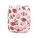 Babygoal Cloth Diaper Cover for Girls,Baby Adjustable Reusable Covers for Fitted Diapers and Prefolds, 6pcs Baby Clothes Covers+One Wet Bag 6DCF01