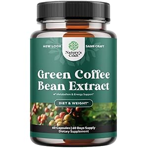 Green Coffee Bean Extract for Weight Loss – Natural Appetite Suppressant for Weight Loss for Women – Herbal Fat Burners for Women and Men for Weight Loss Support and Improved Daily Energy and Immunity