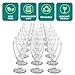 JoyServe 24 Plastic Wine Glasses Disposable - 7 Oz Clear BPA-Free Plastic Glasses with Stem, Reusable Party Wine Cups for Outdoor Parties, Weddings, Toasts, Drinks, Catering (Bulk Pack of 24)