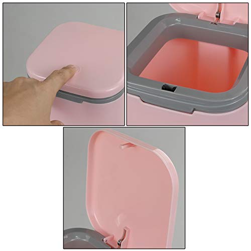 Hommp 1/2 Gallon Tiny Countertop Trash Can, Push-Button (Pink) #TOP3