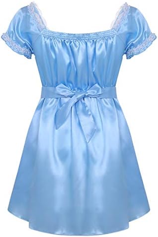 CHICTRY Herren Unterwäsche Sissy Spitze Babydoll - Satin Nachtkleid Dessous Reizwäsche