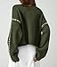 PRETTYGARDEN Women's Chunky Knit Sweaters 2026 Fall Long Sleeve Mock Neck Oversized Pullover Tops Winter Fashion Clothes (Army Green,Large)