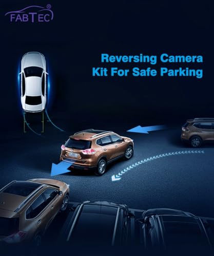 Image of Fabtec Car Reverse Backup Parking Camera for All Cars (8 Led, Drill Type Camera) (AHD /CCD Vision)