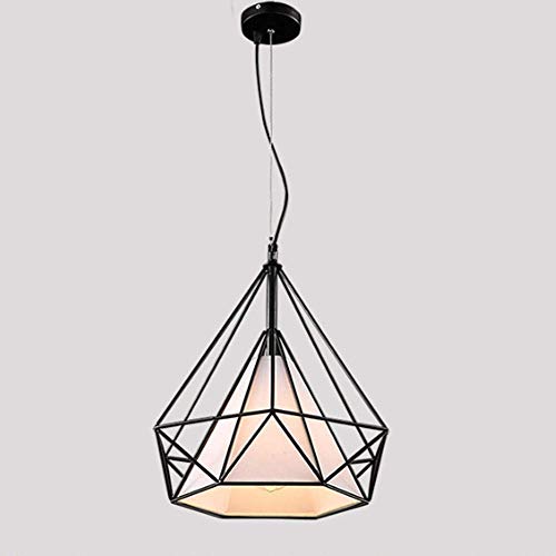 Ligne de suspension E27 en fer forgé noir et luminaire de plafond industriel minimaliste