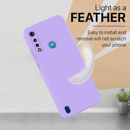 Image of Back Cover for Motorola Moto G8 Power Lite 4G | Full Camera Protection | Premium Liquid Silicon Case | Flexible Bumper Case for Motorola Moto G8 Power Lite 4G (Purple)