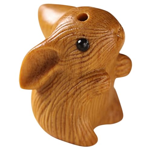 GLSTOY Dijes de Conejo de Madera Natural, Colgante Artesanal de Sándalo, Figura Pequeña Decorativa para Llavero, Manualidades y Regalos Personalizados
