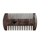 Peine de Barba y Bigote de Madera Grabado Personalizado para Hombre, Peine de Barba con Nombre Personalizado, Regalo Personalizado para Hombre, Papá, Padrinos de Boda, Novio (Sándalo negro dorado)