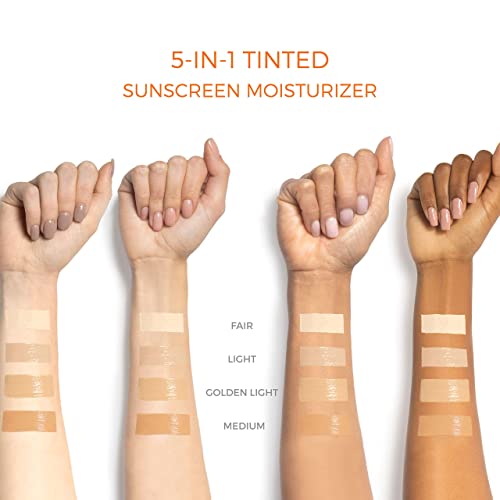 Suntegrity Tinted 5 In 1 Mineral Sunscreen For Face (Spf 30-2 Oz) - Light | Bb Cream Moisturizer With Physical Uva/Uvb Broad Spectrum Protection | Safe For Sensitive Skin #TOP1