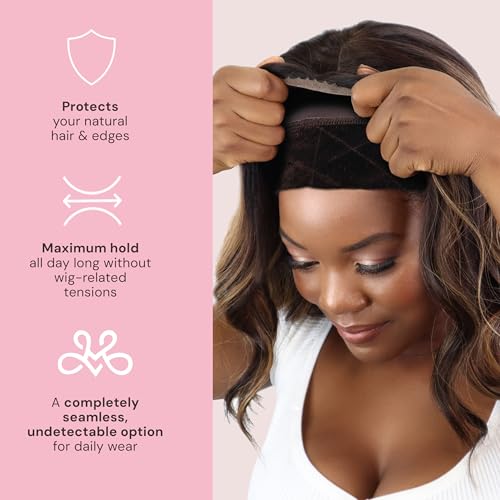 Bonnet de perruque tout-en-un confortable avec fermeture réglable marron chocolat - 5