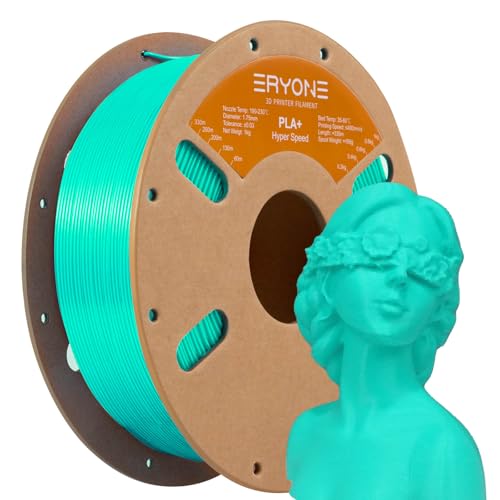 ERYONE High Speed PLA Plus Filament 1.75mm, Rapid Green Filament for 30-500mm/s Fast Printing, 3D Printing Filaments Fit Most FDM Printer, 1kg (2.2LBS) / Spool, Mint Green