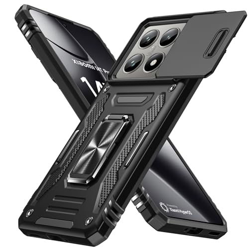 JSTNMEBO Xiaomi 14T Pro �p�P�[�X �����O�t�� �ϏՌ� �����Y�ی� TPU+PC ��d�\�� �o���p�[ �ԍڃz���_�[�Ή� 360°��] �X�^���h�@�\ �X�}�z�P�[�X �V���I�~14T Pro �p�P�[�X ��̌^ �g�уJ�o�[ �� J12-41