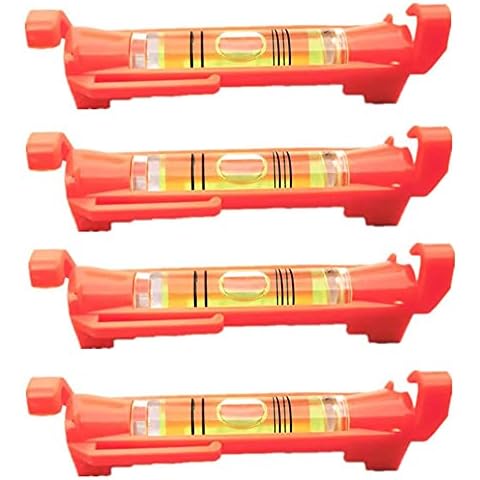 Andifany 4Pcs String Level Hanging Line Bubble Levels for Leveling Surveying, Building Trades, Bricklaying, Etc. (Red) Cover