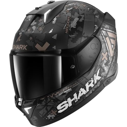 SHARK, SKWAL i3 HELLCAT Integral Motorcycle Helmet Black/White/Grey KUA, M
