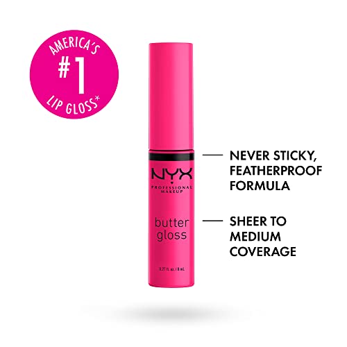 Nyx Professional Makeup Butter Gloss, Non-Sticky Lip Gloss - Summer Fruit (Hot Pink) #TOP1