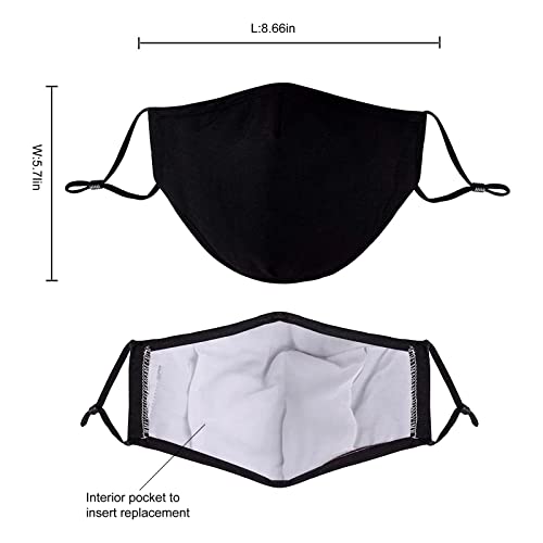8 Pack Reusable Cloth Face Mask Washable With Adjustable Ear Straps & Nose Wire Comfortable Breathable Adult Cotton Face Masks,3 Ply Safety Mask For Women Men #TOP3