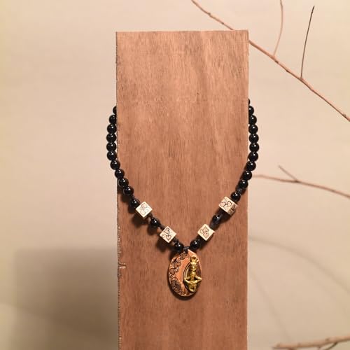Image of AAKRITI ART CREATIONS Boho Tribal Handcrafted Ethnic Necklace Collection | Mandala, Dreamcatcher, Sunburst & Moonstone Designs | Artisan Collar, Lariat & Pendant Statement Jewelry for Women