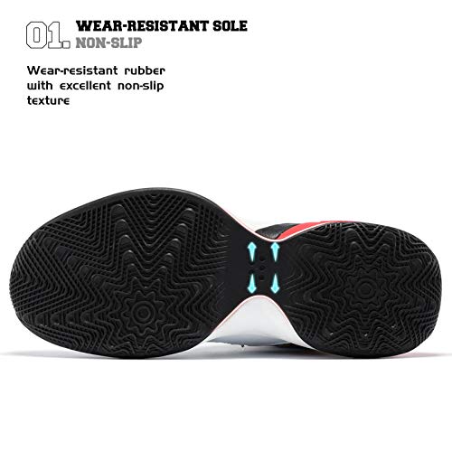 Tênis de basquete infantil Wetike cano alto tênis para uso ao ar livre durável tênis esportivo (cria