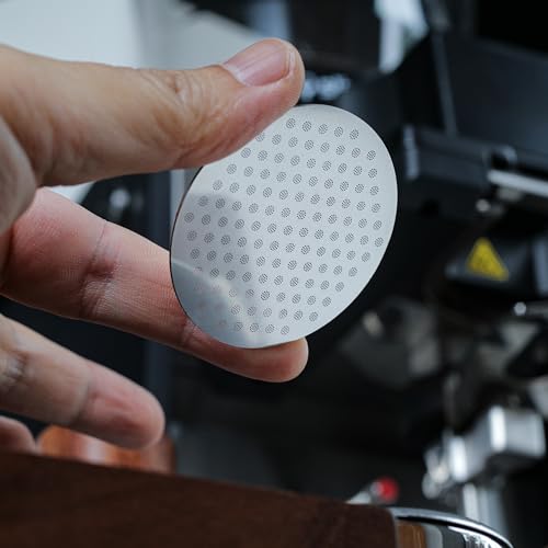 Image of Espresso Puck Screen 54mm - Stainless Steel Ultra Thin Espresso Filter Perfect Fit With Breville Barista Express, Pro, Touch, Bambino, Infuser, Easy Clean Design (Silver, 54mm)