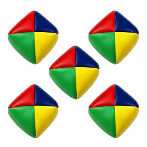 LUMITERRA Jonglierbälle, 5er Set, Liegen gut in den Händen, Jonglieren Freizeitsport, Anfänger Juggling Balls Weich, Wasserdicht Jonglierset für Kinder, Erwachsene, Profi, Bunt (55mm)
