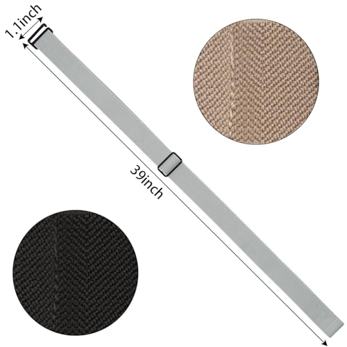 Ishua 3pcs No Show Stretch Belt Women Stretch Invisible Belt Waist for Shorts Jeans Dress2