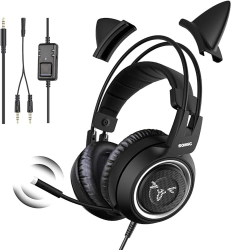 SOMIC �X�e���I�Q�[�~���O�C���t�H�� �}�C�N�t�� PS4�APS5�AXbox One�APC�A�g�ѓd�b�A3.5mm�������O���\�L���C���z���y�ʎ��Ȓ��߃I���C���[�^�I�t�B�X�C���z�� G951S �u���b�N