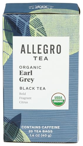 Allegro Tea, Organic Earl Grey Tea Bags, 20 ct