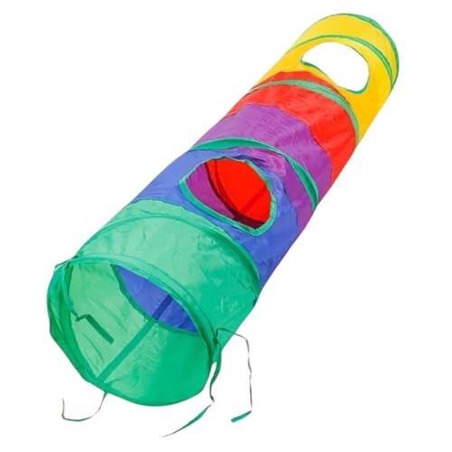Tùnel Colorido Dobrável Divertido para Gatos