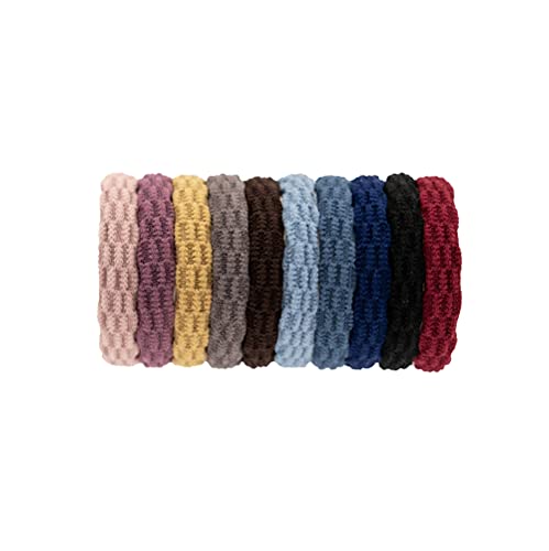 High Elastic Basical Payment Hair Ties Without Seams,10 Pcs Elastic Hair Ties (Mixed Check) #TOP25