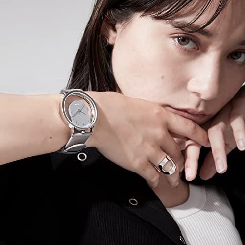 腕時計 メンズ グレー人気 ブランド レザー おしゃれ レディース ユニセックス スケルトンウォッチ KLON INVISIBLE RELATION GRAY 40mm 商品画像7