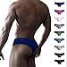Faringoto Men's Lingerie Boxer Briefs Panties Low Waist Sexy Fashion Mini Sports Briefs with Pockets Rose Red