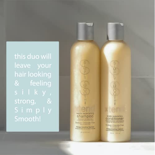 Simply Smooth Xtend Keratin Replenishing Original Shampoo Keratin & Collagen Infused Daily Cleanser For All Hair Types Restores Depleted Hair, Provides Strength & Enhances Shine 8.5 Oz. #TOP5