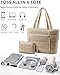 Puffer Tote Bag for Women, Lightweight Puffy Work Handbag Teacher Nurse Quilted Shoulder Bag for School Travel Gym