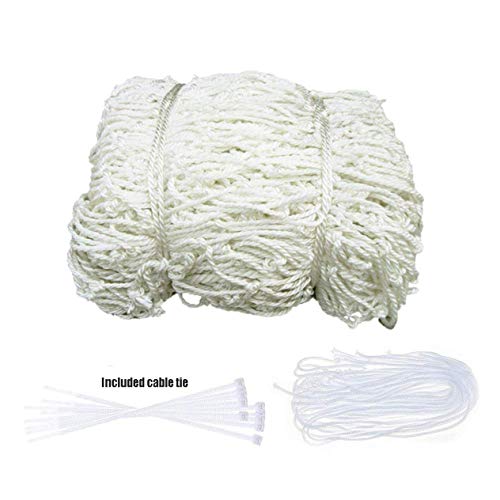 ZGQSW Balcony Net, Outdoor Partition Protection Net, Cat Net Used for Stair Anti-fall Net Children Safety Net Construction Construction Nylon Rope Net, Cargo Net, White (Size : 4 * 6M(13 * 20ft))