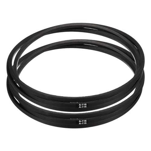 uxcell 2pcs A116 or 4L1180 Classic Wrapped Rubber V-Belt, 116"(2946mm) Inside Circumference, A Profile V Belt