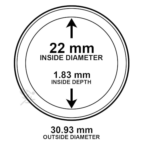 5 cápsulas protectoras para monedas 22mm para 1/4oz Gold Eagle miniatura 3
