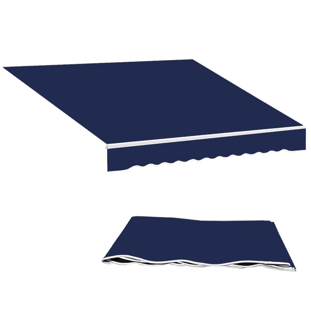 Tessuto di ricambio per tenda da giardino blu, 3,5 x 3 m e 4,6 x 2,5 m, protezione UV, in poliestere, tenda retrattile (senza telaio, 180 x 150 cm)