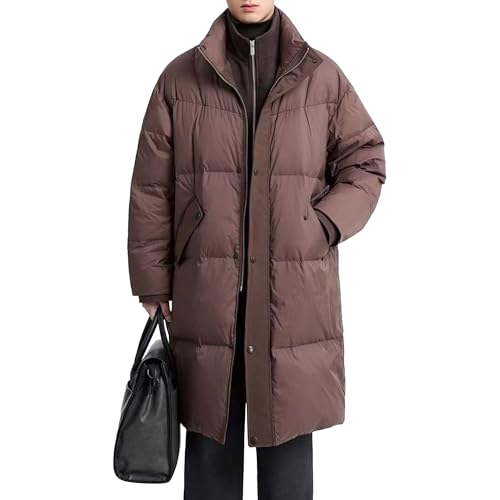Parka larga de invierno para hombre impermeable con aislamiento térmico ligero