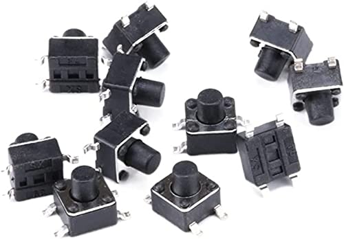 Micro interruptor SMD AHLOKI pack de 100 pulsadores tactiles de 4,5 x 4,5 mm para circuitos 3