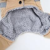 Izefia Hundemanteljacke Winddichter Kalter Wettermantel 4-Beine Warmer Hund Jumpsuit Winter Dicke Kleidung Schneesicherer Mantel Baumwolle Hundemantel für Kleine Hund Mittlere Hundekatze
