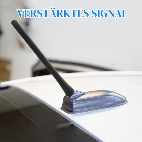 URAQT Antenna Auto, 2 pcs Autoantenne Kurzstabantenne Universell von 6,5cm & 18.5cm mit 6 Verbindungsschrauben Mini Autoradio Antenne von… – Ansicht 5