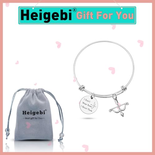 Heigebi Archery Bracelet Gifts For Women Men I Don\'t Wear Bows I Shoot Them Jewelry Archery Lover Arrow Gift for Archery Team Coach Jewelry Christmas Birthday Thanksgiving Gift