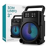 Caixa de Som Portátil Super Potente, Caixa de Som Bluetooth, Conexão USB, Cartão de Memória, Cabo P2, Som Limpo e Potente, Perfeita Para Viagens, Festas, Praia, Botões de Controle, Impermeável