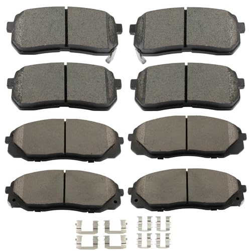 Image of SCITOO D1302 D1814 Front & Rear Ceramic Brake Pads Sets w /Hardware Replacement For Kia For Sedona 2015-2019