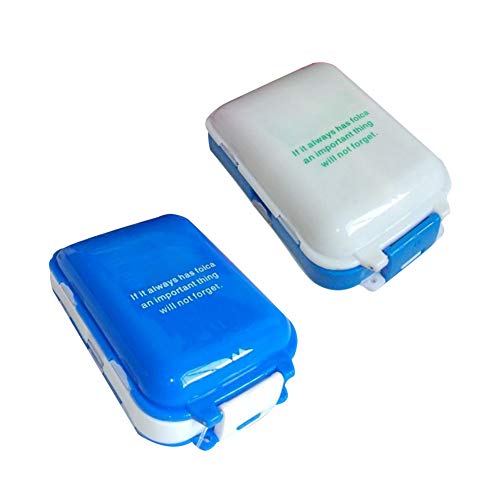 vwlvrsco Storage Box,Storage Basket,Stationery Container,Medicine Small Item Dust-Proof Storage Container,Storage Boxes with Lids Blue