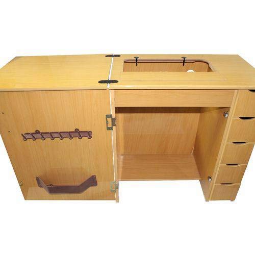 Gabinete para Máquina de Costura Doméstica cor Marfim